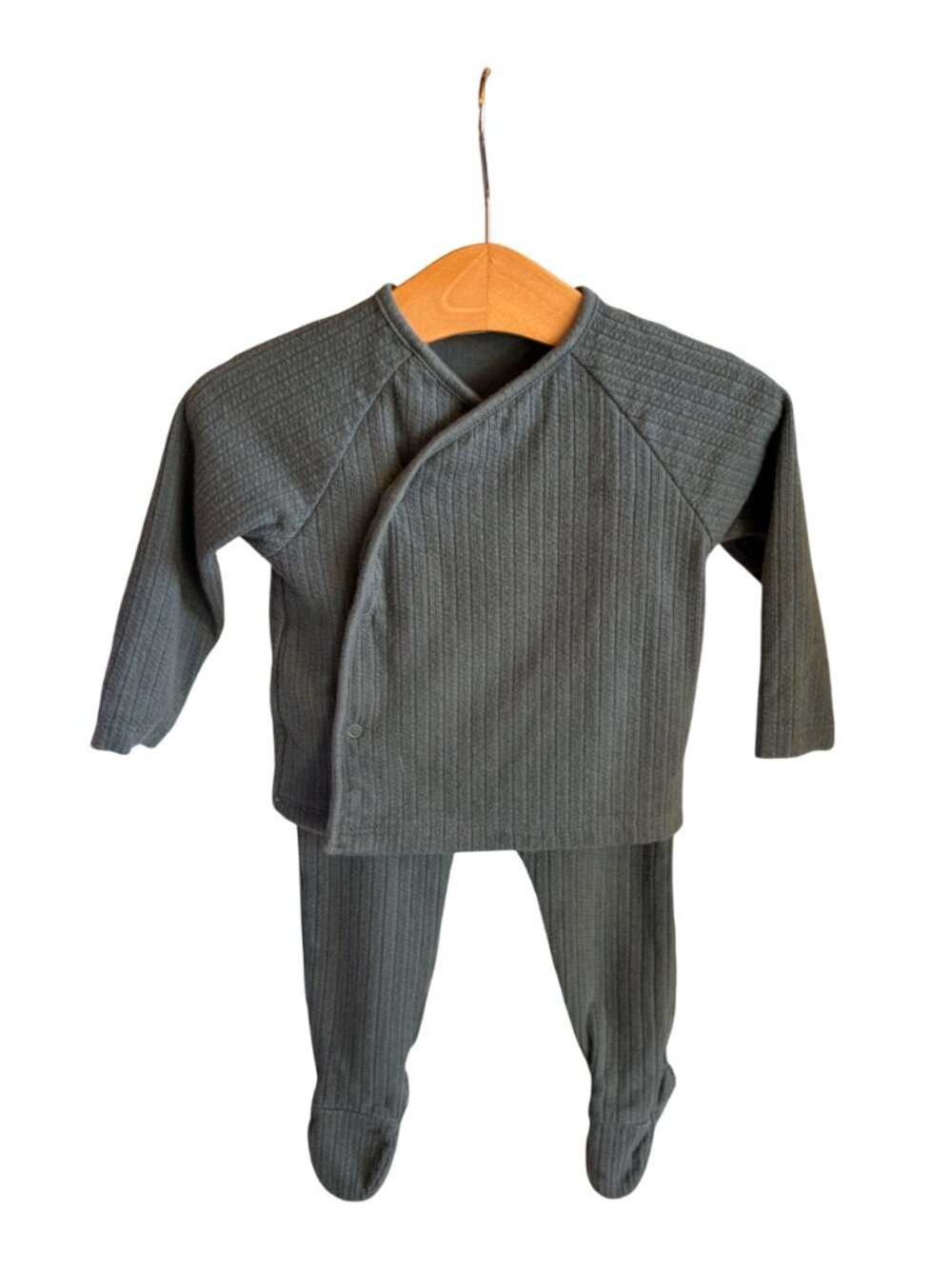 Zara Baby Ribbed Wrap Top + Pants Set Size 6-9M